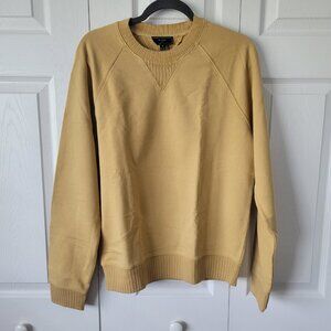 NEW RIVAY NYC Raine French Terry Men's Crewneck Sweatshirt in Camel Size M